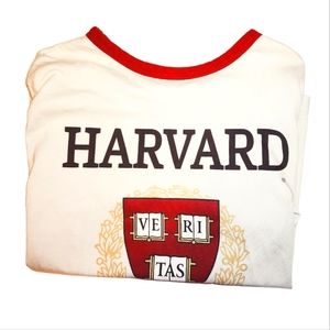 》❤️ Harvard H&M Red Cream Short Sleeve Top Size XS